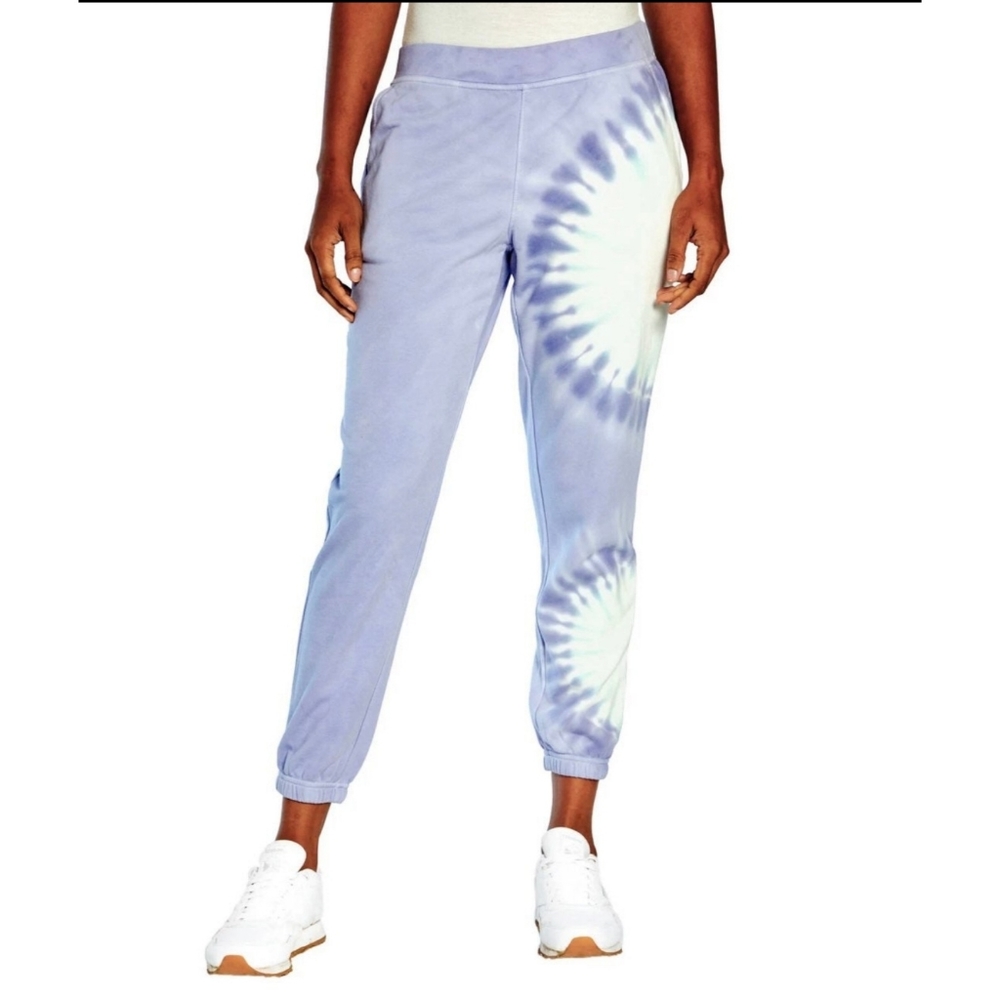 NWT Wildfox Womens Periwinkle Relaxed Easy Pull On Tie Dye Joggers MSRP $118 - Picture 3 of 7